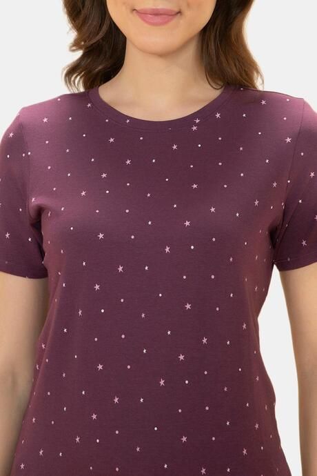 Amante Scoop Neck Sleep Tee - Moonlite Print — image 4